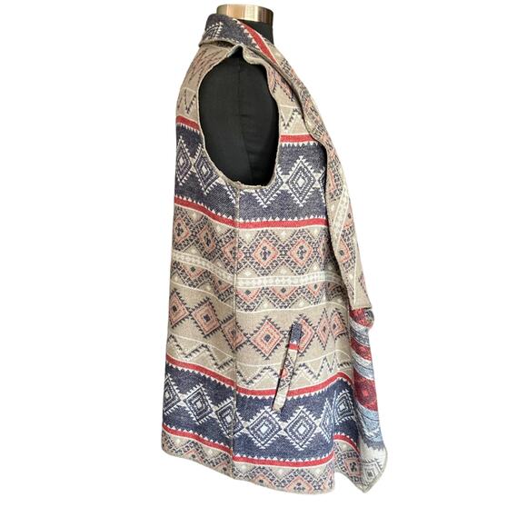 Tribal Jeans Sweater Vest Cardigan MED Aztec Western Rodeo Boho Cowgirl Festival - Picture 4 of 7